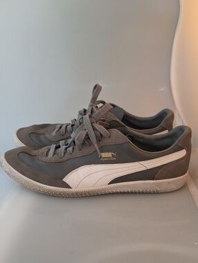 Puma Super Liga Gray with White Formstrip Sneakers